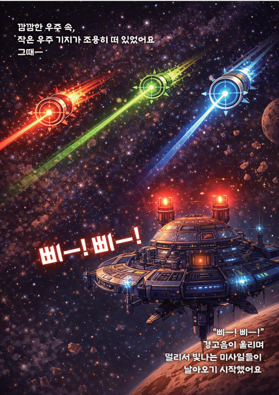 우주 컬러 타겟 삽화